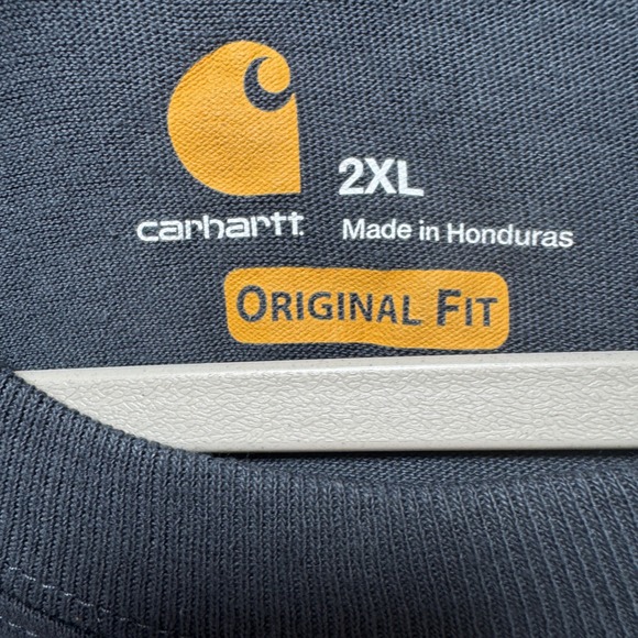 Carhartt Mens 2XL Gray Original Fit Short Sleeve Pocket T Shirt Workwear - Picture 5 of 7